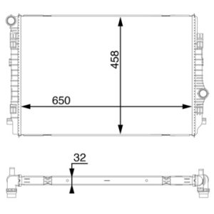 Radiator racire motor VW ARTEON (3H7, 3H8) 2.0 TDI 4motion diesel 190 cai MAHLE ORIGINAL CR 1593 000S