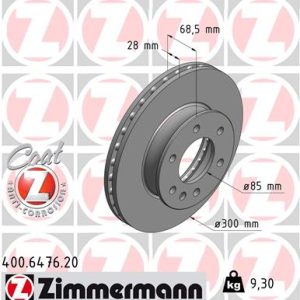 Disc frana VW CRAFTER 30-50 caroserie (2E_) 2.0 TDI diesel 140 cai ZIMMERMANN 400.6476.20