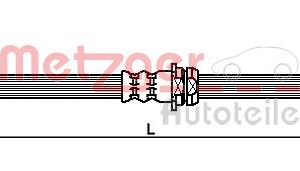 Furtun frana VW GOLF VI (5K1) 2.0 TDI diesel 110 cai METZGER 4110435