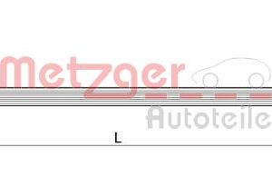 Furtun frana VW GOLF SPORTSVAN VII (AM1, AN1) 1.2 TSI benzina 86 cai METZGER 4111477