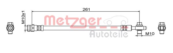 Furtun frana VW GOLF VAN VII Variant (BA5) 2.0 TDi BlueMotion diesel 150 cai METZGER 4111829