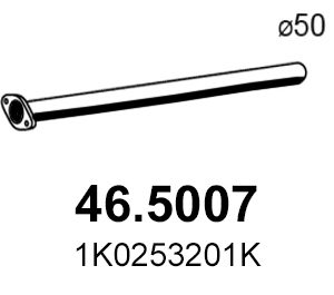 Racord evacuare VW GOLF VI (5K1) 1.2 TSI benzina 105 cai ASSO 46.5007