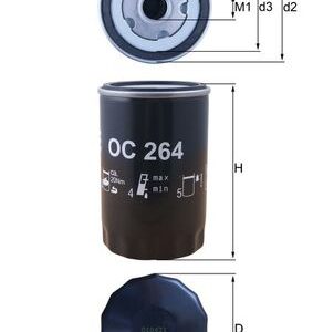 Filtru ulei VW GOLF VI (5K1) 1.6 benzina 102 cai MAHLE ORIGINAL OC 264
