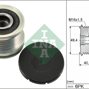 Fulie alternator VW CRAFTER caroserie (SY_, SX_) 2.0 TDI RWD diesel 122 cai INA 535 0124 10