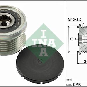 Fulie alternator VW GOLF VI Variant (AJ5) 1.4 TSI benzina 122 cai INA 535 0155 10