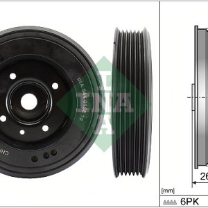 Fulie curea arbore cotit VW GOLF VI Variant (AJ5) 2.0 TFSI benzina 200 cai INA 544 0158 10