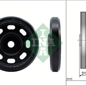 Fulie curea arbore cotit VW GOLF VII (5G1, BQ1, BE1, BE2) 1.4 GTE Hybrid benzina/elector 204 cai INA 544 0170 10
