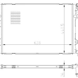 Radiator racire motor VW CADDY ALLTRACK microbus (SAB) 2.0 TDI 4motion diesel 122 cai NRF 550089