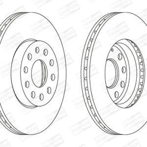 Disc frana VW CADDY ALLTRACK microbus (SAB) 2.0 TDI 4motion diesel 140 cai CHAMPION 562235CH