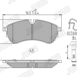 Placute frana VW CRAFTER caroserie (SY_, SX_) 2.0 TDI RWD diesel 140 cai JURID 573831J
