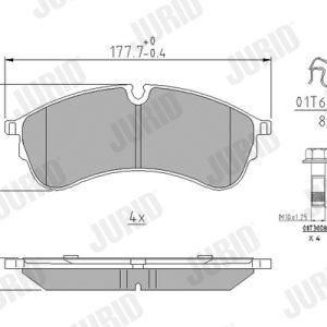 Placute frana VW CRAFTER platou / sasiu (SZ_) 2.0 TDI RWD diesel 122 cai JURID 573844J
