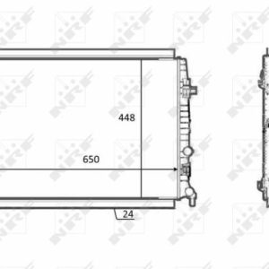 Radiator racire motor VW GOLF VII (5G1, BQ1, BE1, BE2) 1.0 TSI benzina 86 cai NRF 58398