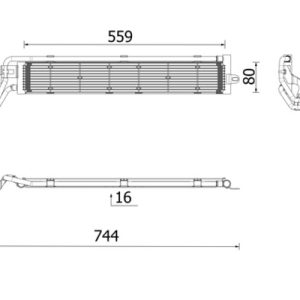 Radiator racire motor VW GOLF VII (5G1, BQ1, BE1, BE2) 1.4 GTE Hybrid benzina/elector 204 cai MAHLE ORIGINAL CR 2697 000P
