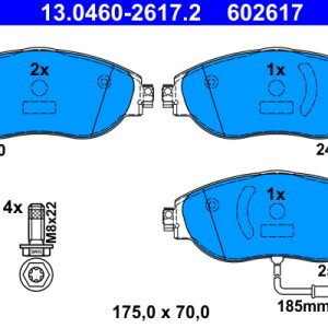 Placute frana VW ARTEON (3H7, 3H8) 2.0 TDI diesel 190 cai ATE 13.0460-2617.2