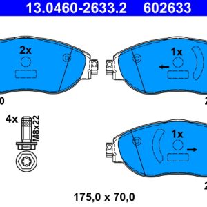 Placute frana VW ARTEON (3H7, 3H8) 2.0 TSI 4motion benzina 272 cai ATE 13.0460-2633.2