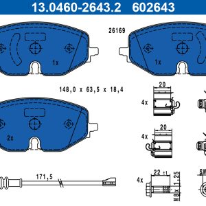 Placute frana VW CADDY V microbus (SBB, SBJ) 2.0 diesel 110 cai ATE 13.0460-2643.2
