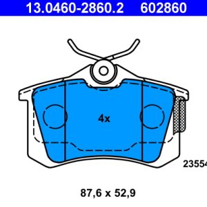 Placute frana VW GOLF VAN VI Variant (AJ5) 1.6 TDi BlueMotion diesel 105 cai ATE 13.0460-2860.2