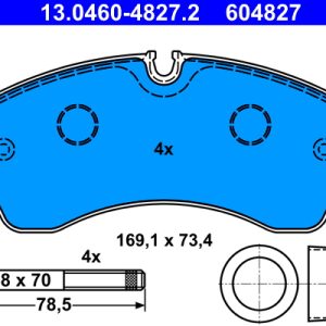 Placute frana VW CRAFTER 30-35 bus (2E_) 2.5 TDI diesel 163 cai ATE 13.0460-4827.2