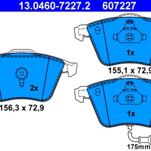 Placute frana VW GOLF VAN VI Variant (AJ5) 2.0 TDi diesel 140 cai ATE 13.0460-7227.2