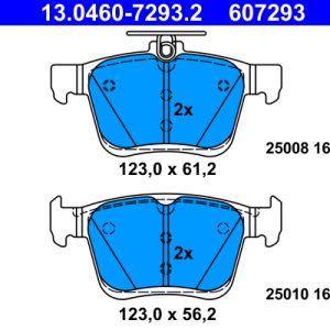 Placute frana VW GOLF VII (5G1, BQ1, BE1, BE2) 2.0 GTI benzina 210 cai ATE 13.0460-7293.2