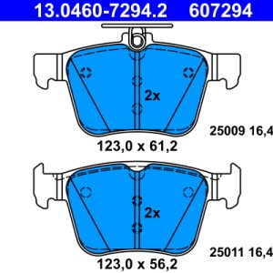 Placute frana VW GOLF VII (5G1, BQ1, BE1, BE2) 1.2 TSI benzina 110 cai ATE 13.0460-7294.2