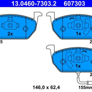 Placute frana VW GOLF SPORTSVAN VII (AM1, AN1) 1.6 benzina 110 cai ATE 13.0460-7303.2