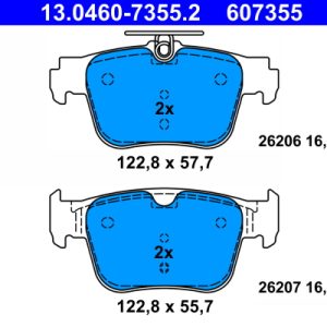 Placute frana VW CADDY CALIFORNIA V Camper (SBB, SBJ) 2.0 TDI BMT 4motion diesel 122 cai ATE 13.0460-7355.2