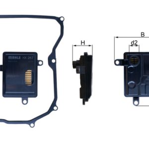 Filtru hidraulic cutie de viteze automata VW GOLF VII (5G1, BQ1, BE1, BE2) 2.0 GTI benzina 210 cai MAHLE ORIGINAL HX 267D
