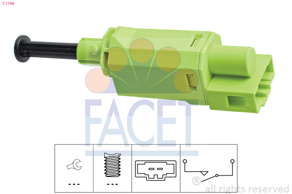 Comutator actionare ambreiaj (Tempomat) VW AMAROK platou / sasiu (S1B, S6B, S7B) 2.0 BiTDI diesel 180 cai FACET 7.1198