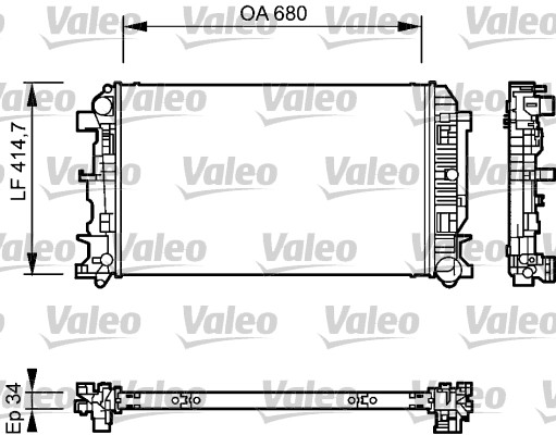Radiator racire motor VW CRAFTER 30-35 bus (2E_) 2.0 TDI diesel 114 cai VALEO 735084