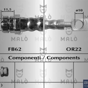 Furtun frana VW GOLF VI Variant (AJ5) 2.0 TFSI benzina 200 cai MALO 80160