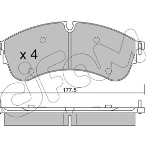 Placute frana VW CRAFTER platou / sasiu (SZ_) 2.0 TDI RWD (SZB, SZC, SZD, SZH, SZI) diesel 140 cai CIFAM 822-1174-0