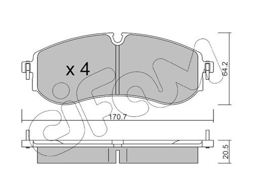 Placute frana VW CRAFTER caroserie (SY_, SX_) 2.0 TDI diesel 102 cai CIFAM 822-1263-0
