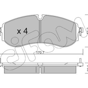Placute frana VW CRAFTER caroserie (SY_, SX_) 2.0 TDI RWD diesel 140 cai CIFAM 822-1263-0