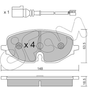 Placute frana VW CADDY CALIFORNIA V Camper (SBB, SBJ) 2.0 TDi BMT diesel 75 cai CIFAM 822-1280-0