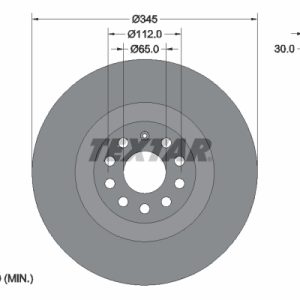 Disc frana VW GOLF VI Cabriolet (517) 2.0 TSI benzina 220 cai TEXTAR 92120605