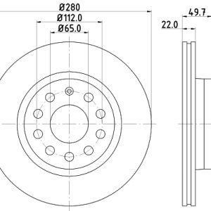 Disc frana VW GOLF VI (5K1) Blue E-Motion electric 88 cai DON PCD10042
