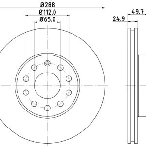 Disc frana VW CADDY V microbus (SBB, SBJ) 2.0 diesel 110 cai DON PCD10062