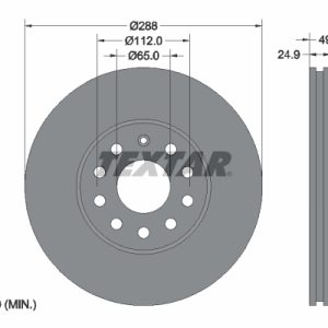 Disc frana VW CADDY IV microbus (SAB, SAJ) 2.0 TDI diesel 140 cai TEXTAR 92120805