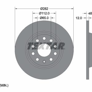 Disc frana VW GOLF VI Variant (AJ5) 2.0 TDI diesel 136 cai TEXTAR 92140803