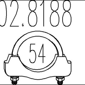 Conector teava sistem de esapament VW GOLF VI (5K1) 1.6 TDI diesel 105 cai MTS 02.8188