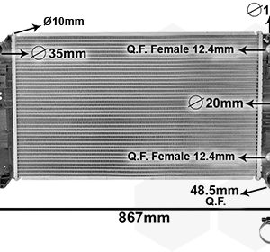 Radiator racire motor VW CRAFTER 30-35 bus (2E_) 2.5 TDI diesel 88 cai VAN WEZEL 30002403