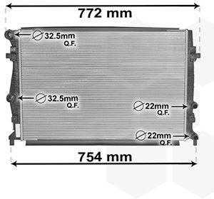 Radiator racire motor VW GOLF SPORTSVAN VII (AM1, AN1) 1.2 TSI benzina 86 cai VAN WEZEL 58002343