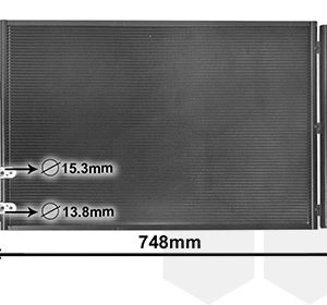 Condensator climatizare VW AMAROK platou / sasiu (S1B, S6B, S7B) 2.0 BiTDI diesel 180 cai VAN WEZEL 58005369