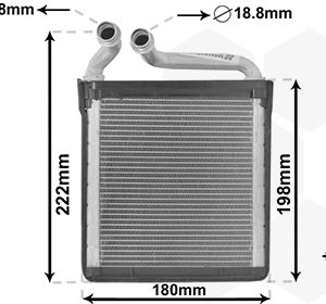 Schimbator caldura incalzire habitaclu VW GOLF VI Cabriolet (517) 2.0 GTI benzina 211 cai VAN WEZEL 58006256