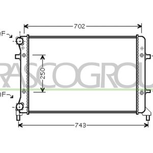 Radiator racire motor VW GOLF VI (5K1) 1.6 MultiFuel Benzina/Etanol 102 cai PRASCO AD320R012