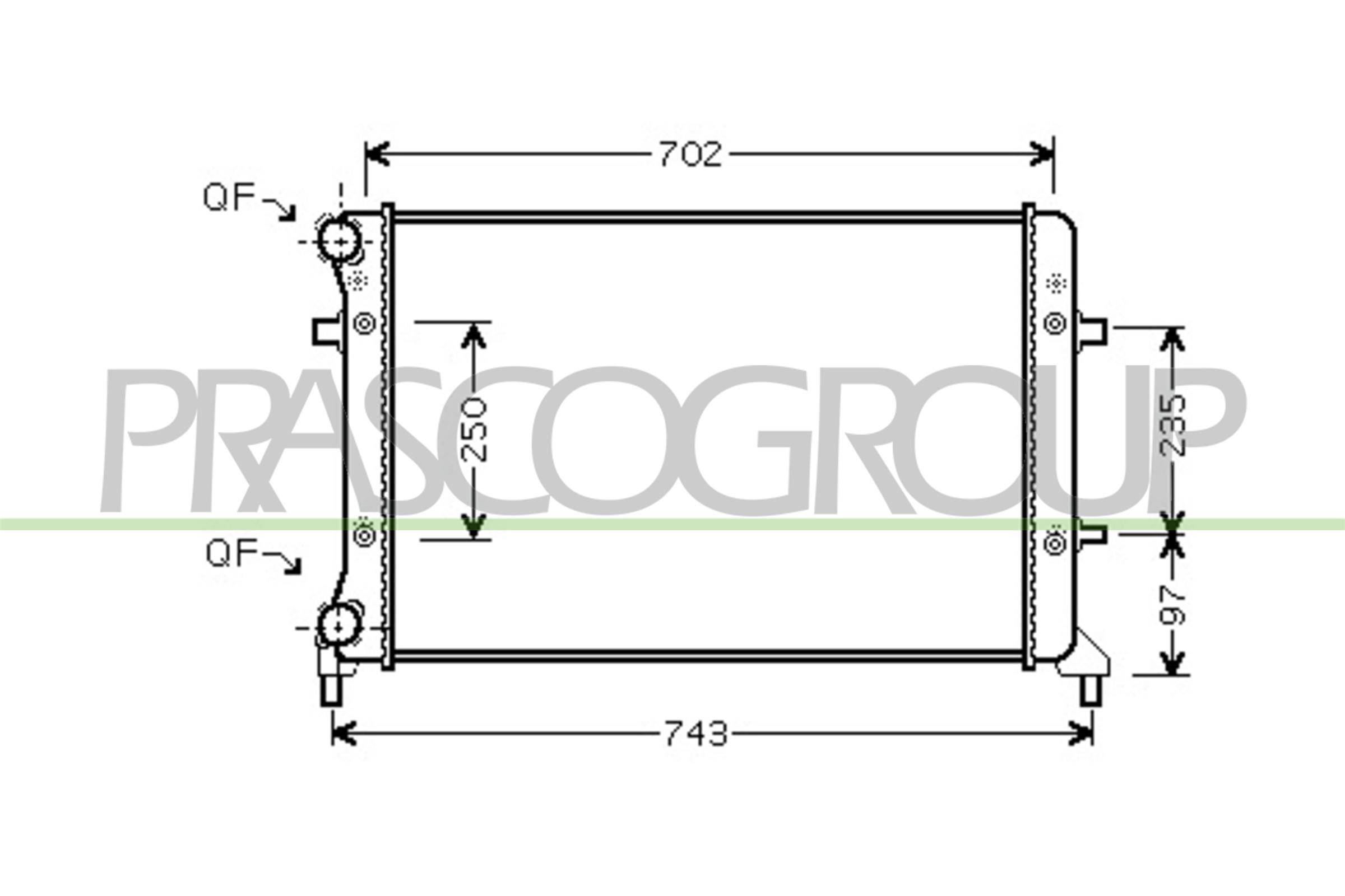 Radiator racire motor VW GOLF VI Variant (AJ5) 1.4 benzina 80 cai PRASCO AD320R012