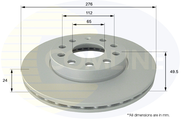 Disc frana VW GOLF SPORTSVAN VII (AM1, AN1) 1.2 TSI benzina 86 cai COMLINE ADC2616V