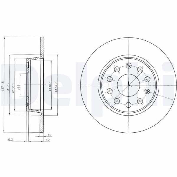 Disc frana VW GOLF VI Cabriolet (517) 2.0 TSI benzina 220 cai DELPHI BG4324C