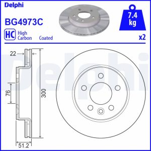 Disc frana VW CRAFTER caroserie (SY_, SX_) 2.0 TDI diesel 140 cai DELPHI BG4973C